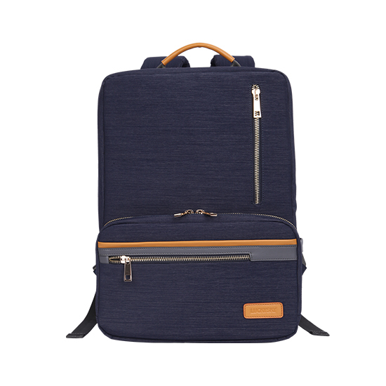 High Quality Nylon Backpack With Genuine Leather Trim