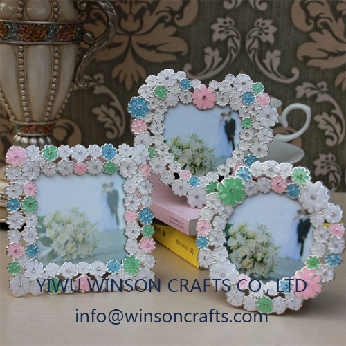 Houseware Floral Photo Frame Metal Picture