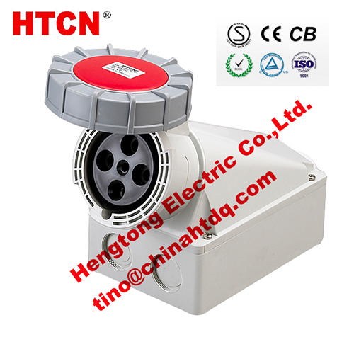 Htn Series Electrical Wall Sockets Industrial Surface Mounted 63a 3p E Ip67