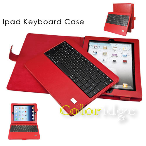 Ipad Bluetooth Keyboard Case Red