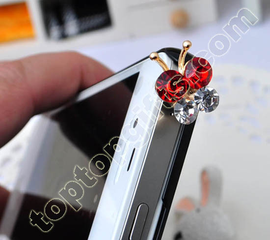 Iphone Crystal Butterfly Dust Plug Stopper