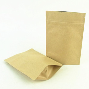 Kraft Paper Stand Up Pouch With Ziplock