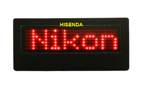 Led Programmable Badge Name Card Red 90 34 8mm Mini Tag