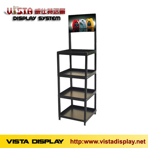 Lubricating Oil Metal Display Rack Shelf
