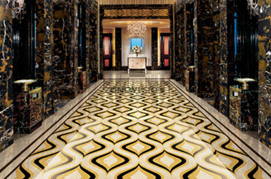 Magic Tiles Marble Stone Water Jet Pattern Flooring Interior Decoration