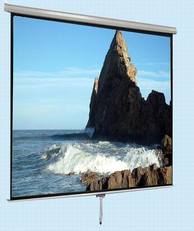 Manual Roll Down Projection Screen With Self Locking Device