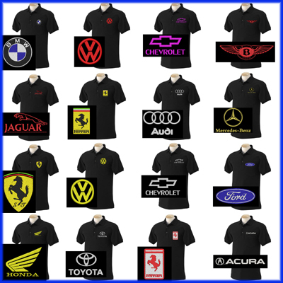 Men S Black Collar Shirt Polo T Wholesale Embroidered Auto Brand Logo Man