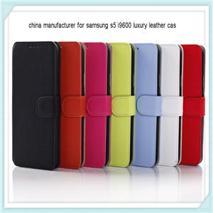Mobile Phone Leather Case For Samsung S5 I9600
