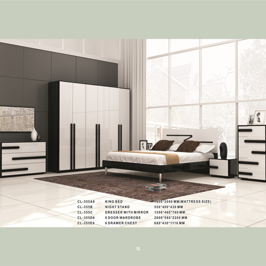 Modern Bedroom Set Manufacturing Model Cl355