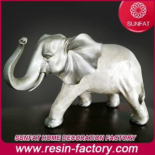 Modern Electroplated High Temp Home Decoration Resin Crafts Elephant Figuri