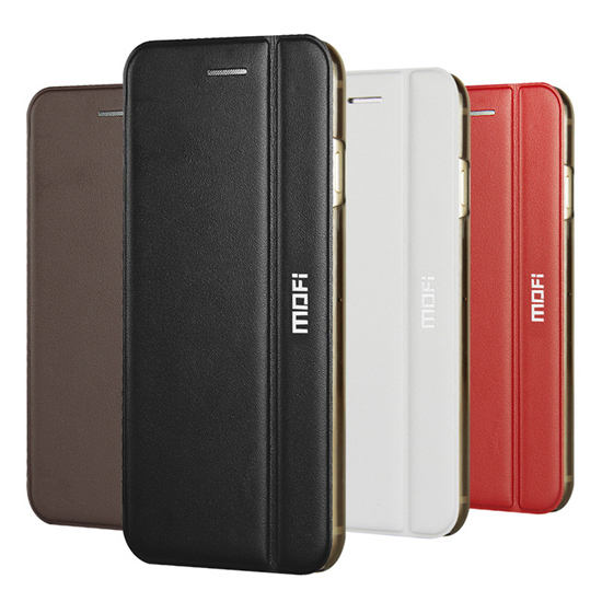Mofi Flip Genuine Leather Case Cover With Frosted Back Shell For Iphone6 6p