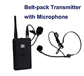 Multi Channel Belt Pack Rechargeable Transmitter With Microphone Wus068t