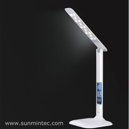 Multi Function Led Desk Lamp Foldable Calender Alarm Clock Light