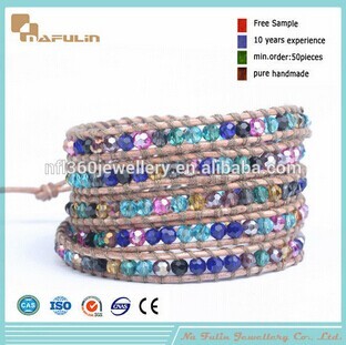 Nafulin Bohemia Style Cryrstal Colorful Stone Pave Bracelet