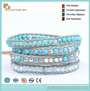Nafulin Hot Selling Crystal Turquoise Pave Bulk Bracelet