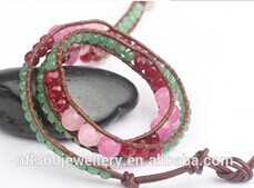 Nafulin Newly Style Pink And Green Crystal Bangle