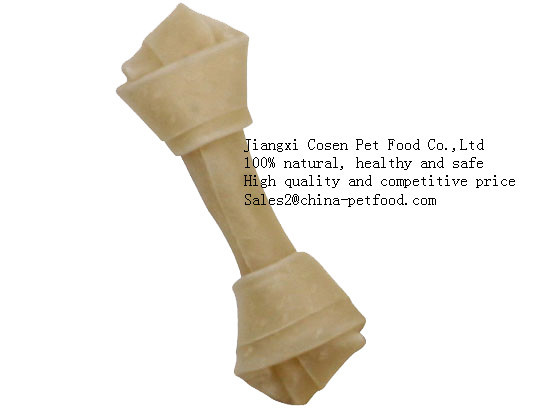 Natural Rawhide Knotted Bone For Dog Food
