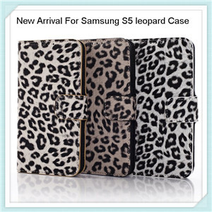 New Arrival For Samsung S5 Leopard Leather Case