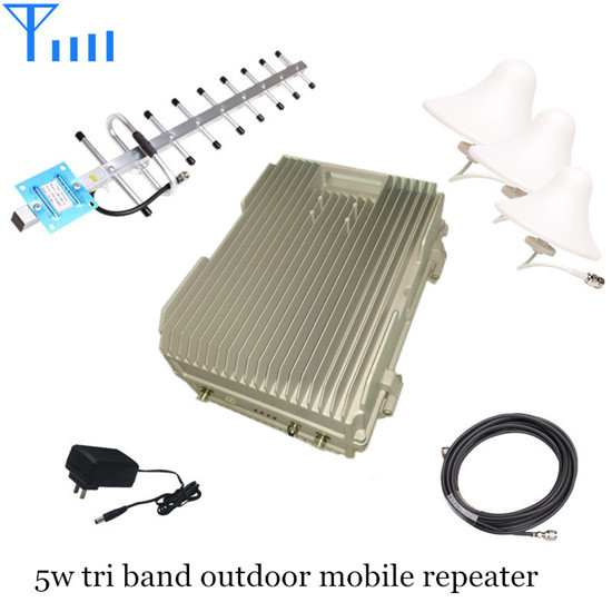 Outdoor Tri Band 900 1800 2100mhz Gsm Dcs Wcdma Mobile Signal Repeater