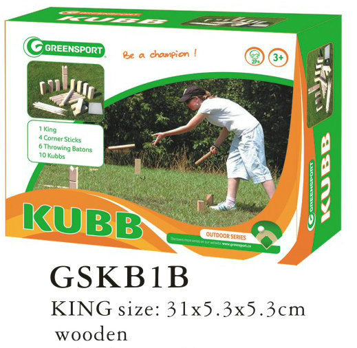 Outdoor Wooden Kubb Game Set Gskb1b