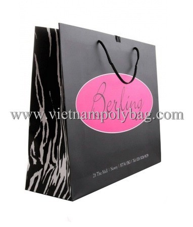 Paper Shopper Bag With Lamination Made In Vietnam
