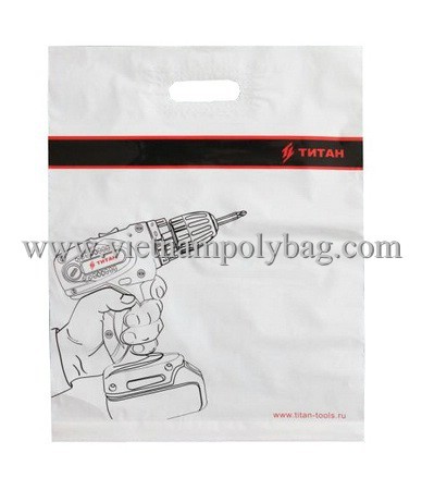 Patch Handle Plastic Shopping Bag