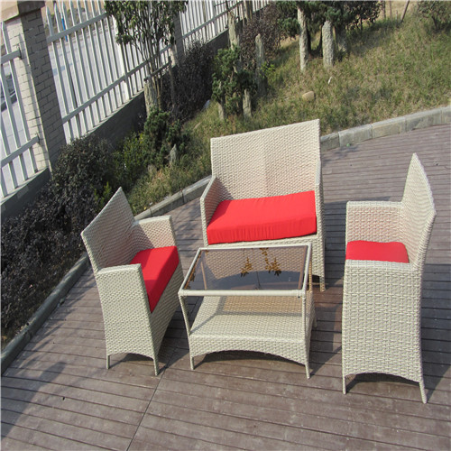 Patio Garden Rattan Sofa Set Including A Rectangle Table