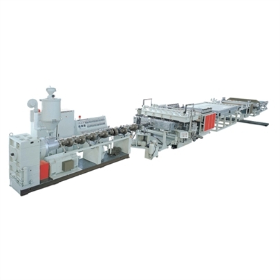 Pc Pp Pe Plastic Hollow Cross Section Plate Extrusion Line
