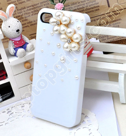 Pearl Flower Iphone4 Shell Case Cover Decoration
