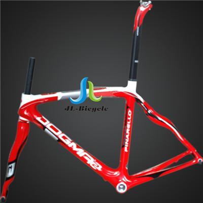 Pinarello Dogma 2 Road Bike Carbon Fiber Integrated Frame Bright Red