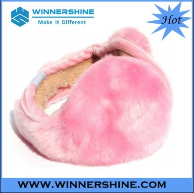 Pink Fur Earmuff Headphone In Clear Sound