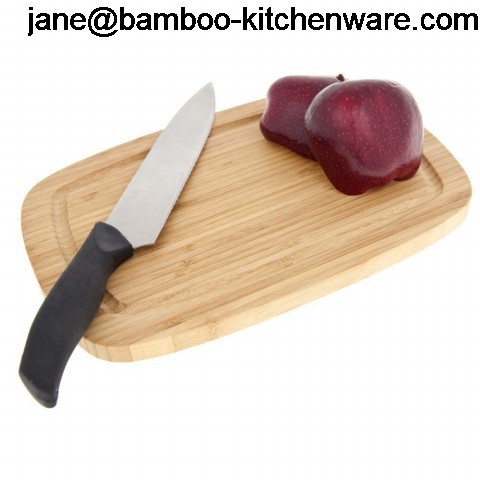 Premium Bamboo Cutting Board Elegantly Designed Strong Durable No Knife Dul