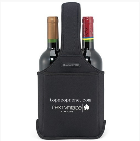 Promotional Neoprene Custom Wine Caddy Bottle Bag Cooler Tote