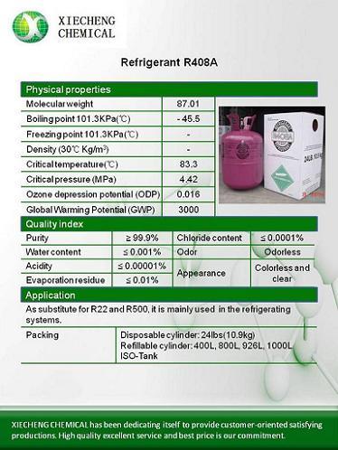 Refrigerant R408a Substitute For R22 And R500