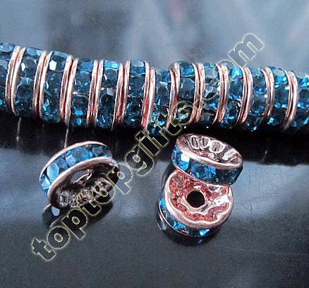 Rhinestone Rondelle Round Spacers Beads