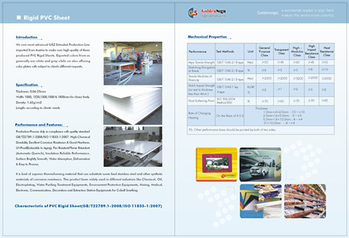 Rigid Extruded Pvc Foam Sheet Shanghai Manufacturer Goldensign
