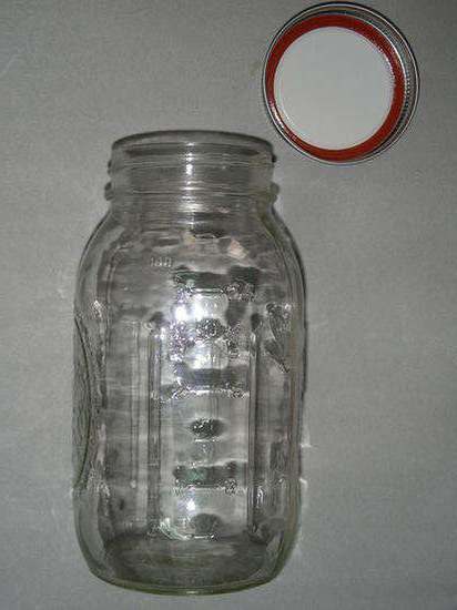 Round Glass Storage Jar With Metal Lid