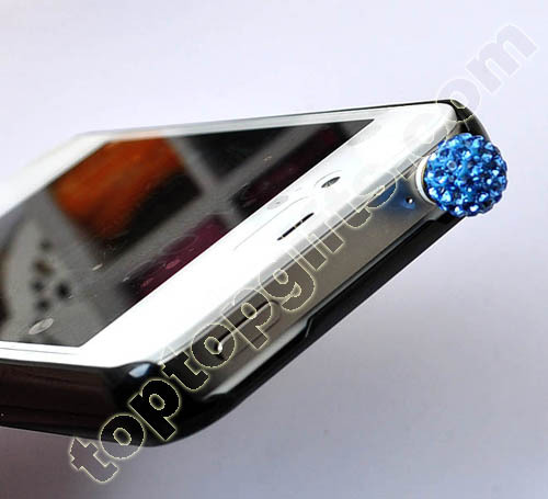 Round Rhinestone Dust Cover For Iphone4s