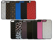 Rubberized Pc Mobile Phone Case With Pu Covered On The Rear For Iphone5 5s
