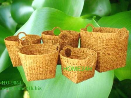 S 5 Water Hyacinth Storage Basket Iron Frame