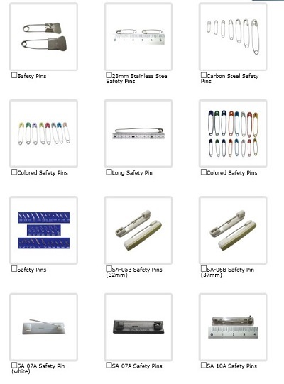 Sell Colored Safety Pins Shuen Fuh