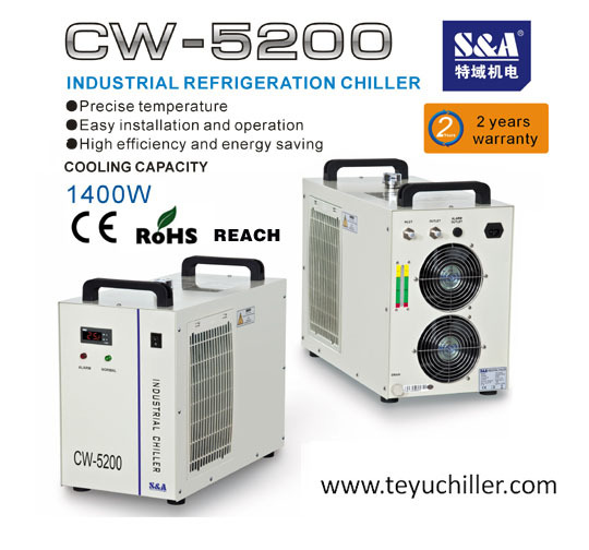 Small Industrial Chiller For 500 1500 W Led Uv Curing System