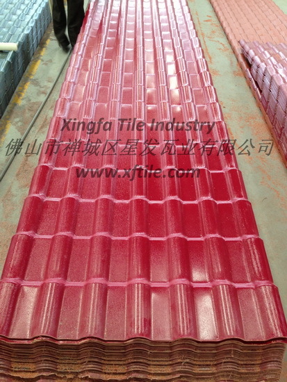 Synthetic Resin Roofing Tile Date Red