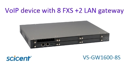 Telecommunication With 8 Fxs Port 2 Lan Voip Gateway