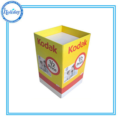Toy Cardboard Advertising Retail Dump Bins Colored Store Bin With Removable