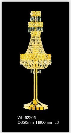 Trade Leads Unique Gold Finished Crystal Table Lamp