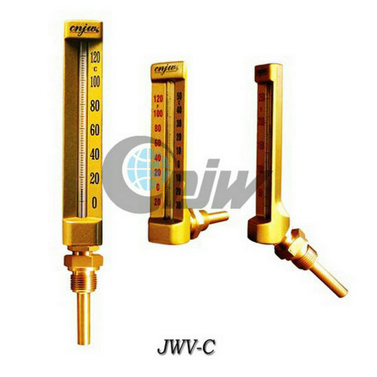 V Shape Industrial Glass Thermometer