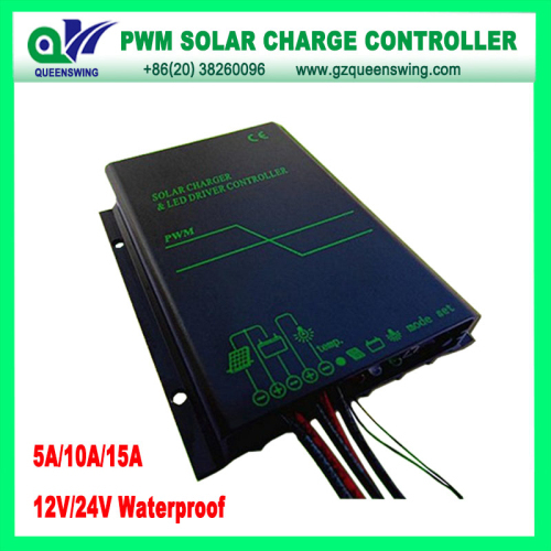 Waterproof 12v 24v 5a Solar Charge Controller With Led Digital Display