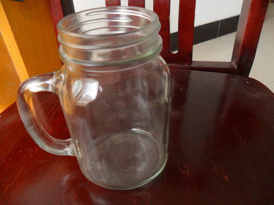 Wholesale 470ml Glass Jar With Handle Metal Lid Jars