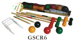 Wooden Game Croquet Set Gscr6